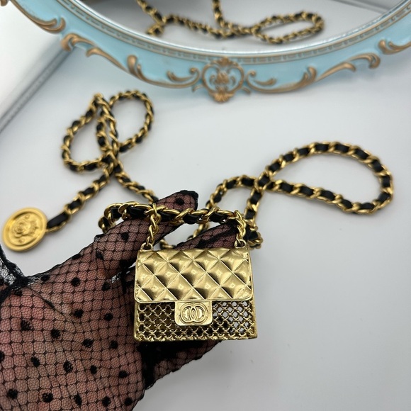 Anthropologie Mini Double Chain Charm Belt/Bag - Picture 9 of 16